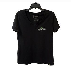 Monster Energy Dia De Los Muertos Sugar Skull V-Neck Top 2x Women's Black